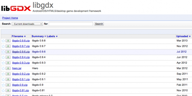 Download Libgdx from Google Code