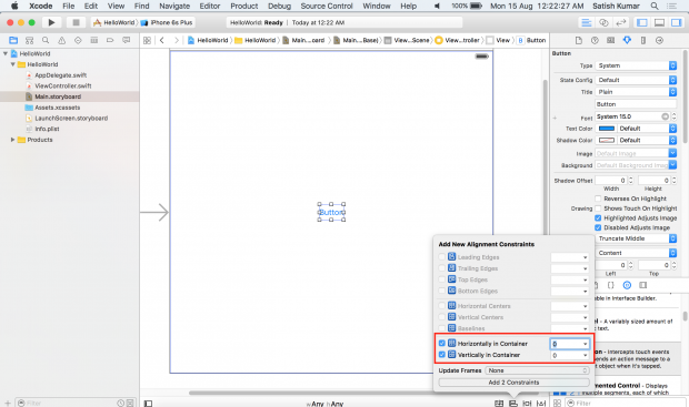 Adding Constraints 